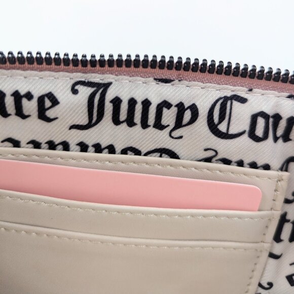 Juicy Couture Dusty Blush Quilted Diamond Faux Leather Wristlet NEW WITH TAGS - Picture 14 of 16